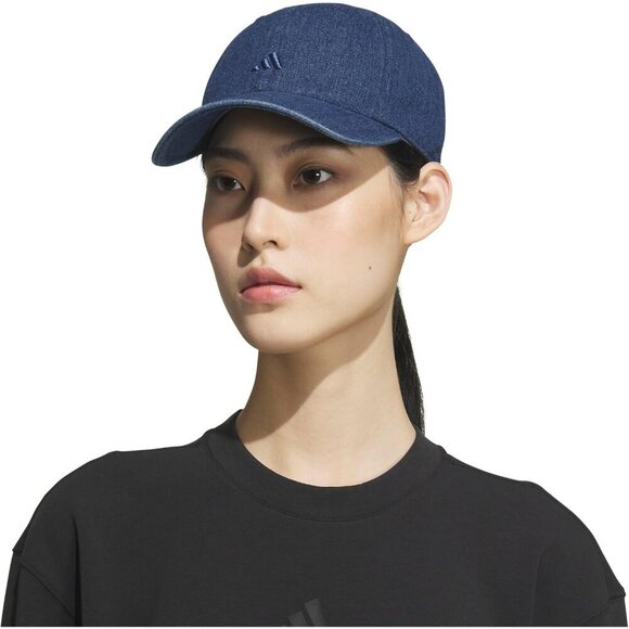 Adidas Womens Medium Blue Denim Saturday Baseball Adjustable Cotton Athletic Hat main image 2